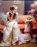 Pino Daeni - Impression oil painting.
